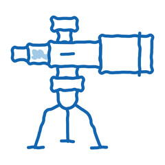 Telescope Equipment doodle icon hand drawn illustration