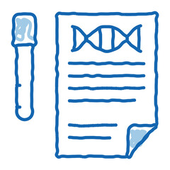 Result Test List Flask doodle icon hand drawn illustration
