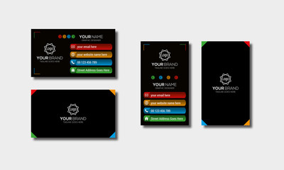 Double-sided Creative visiting card, Creative Business Card, Business Card Template, Double sided Modern Business Card Template