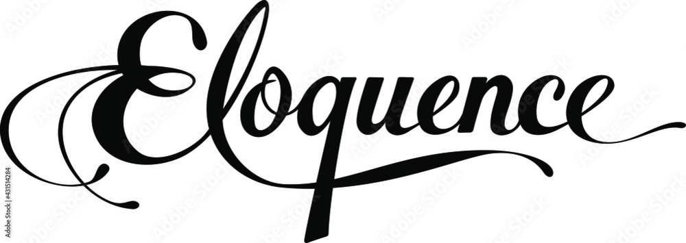 Fototapete eloquence - custom calligraphy text