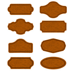 Wooden signboards