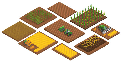 Agriculture automatic guided robots harvest. © Rudzhan
