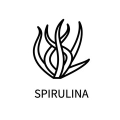 Seaweed Line Icon In Simple Style. Healthy Food. Natural Product. Vector sign in a simple style isolated on a white background.