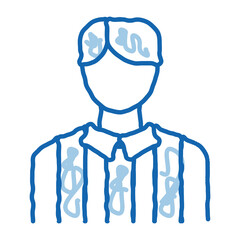 Football Arbitrator doodle icon hand drawn illustration