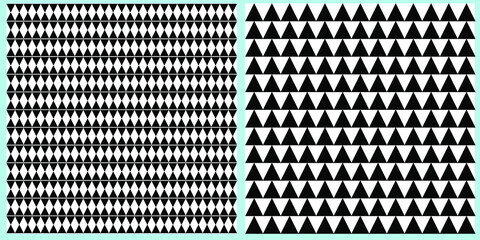 Set of seamless vector patterns. Geometric abstraction on white isolated background. Background, wrapping paper, wallpaper, cover, print, clothing, material. 