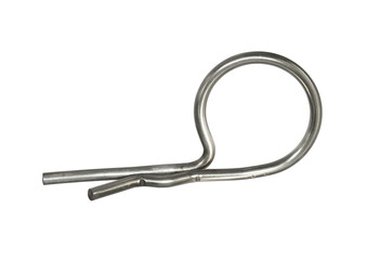Quick release pull ring locking cotter pin (with clipping path) isolated on white background