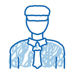 Ship Captain doodle icon hand drawn illustration