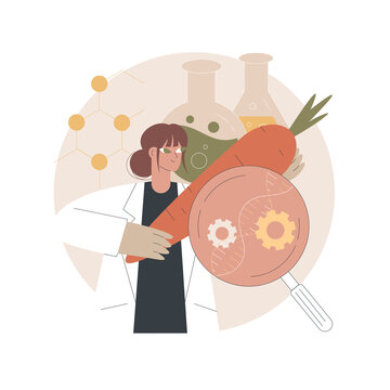 Genetically modified organism abstract concept vector illustration. Genetically modified food, transgenic organism, gene modification, molecular engineering, GMO level abstract metaphor.