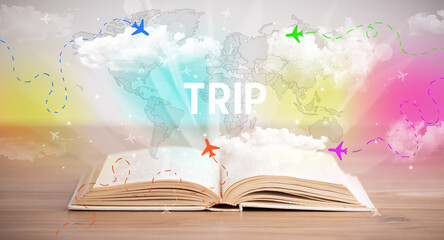 open book, vacation concept concept