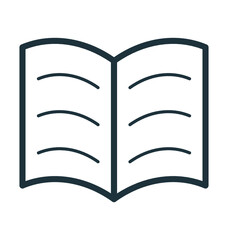 Open Book Vector Icon