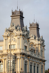 Fototapeta na wymiar Historic building of the Port of Barcelona, Spain