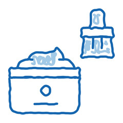 Shoe Cream Brush doodle icon hand drawn illustration