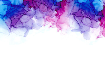 Alcohol ink sea texture. Fluid ink abstract background.  Colorful abstract painting background