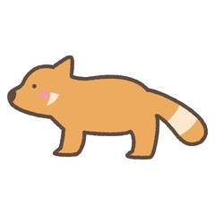 レッサーパンダ　かわいいイラスト