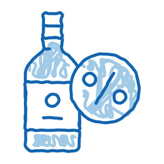 Drink Bottle doodle icon hand drawn illustration