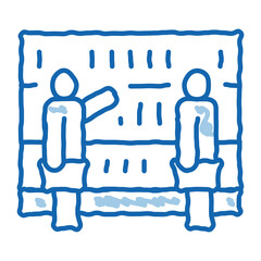 Customers Counter doodle icon hand drawn illustration