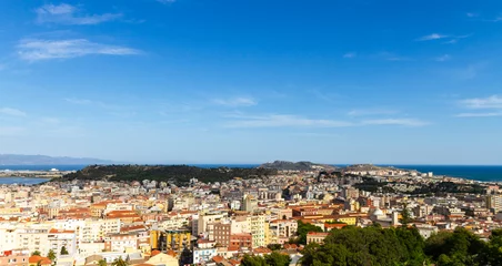 Fototapeten Mediterranes Europa Wide angle view from above on Cagliari, Sardinia, Italy 2012.  © TheYDP