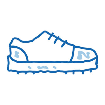 Sneaker Shoe doodle icon hand drawn illustration