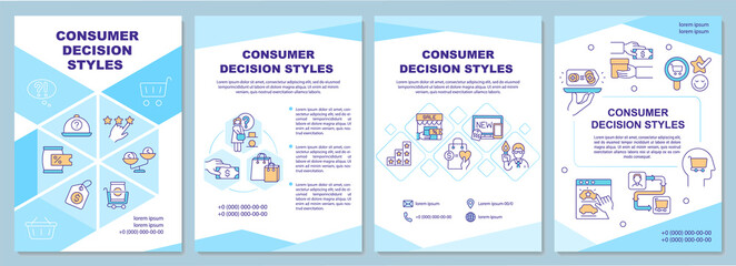Consumer decision styles brochure template - obrazy, fototapety, plakaty