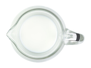 Jug of milk isolated on white background
