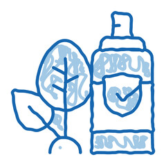 Spray Plant Leaf doodle icon hand drawn illustration
