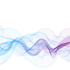 Transparent colored vector wave flow on a white background. Vector abstract background. eps 10