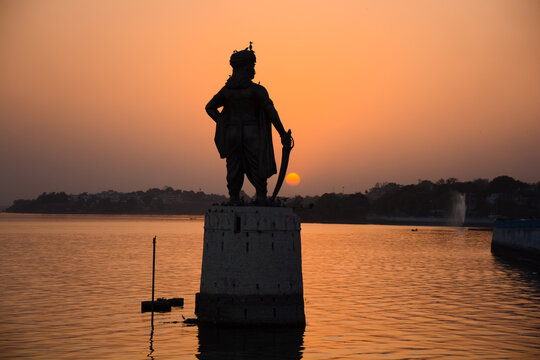 Statue of Raja Bhoj in Bhopal, Madhya Pradesh, India