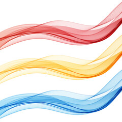set of waves. vector illustration. color, blue, red, yellow. eps 10