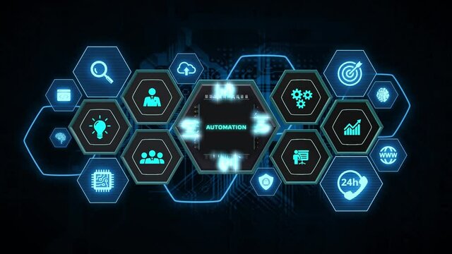 Automation Software concept as an innovation.  Business, Technology, Internet and network concept