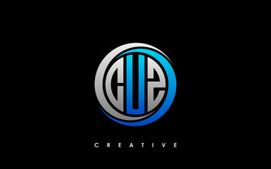 CUZ Letter Initial Logo Design Template Vector Illustration