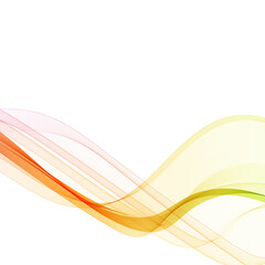 Abstract smooth motion color wave vector. Curved rainbow colored lines. eps 10