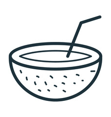 Coconut Drink Vector Icon

