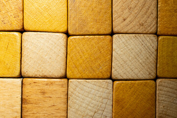 wood cubes texture, macro shot