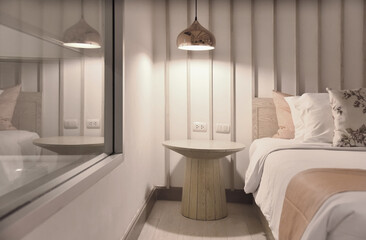 Scandinavian interior design of bed room