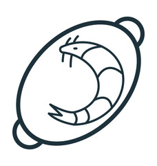 Prawn Serving Vector Icon
