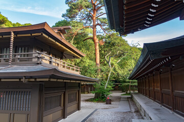 Meiji Shrine in Central Tokyo (Shibuya), Japan. Meiji Jingu Shrin is the Shinto shrine and most popular historical shrine.