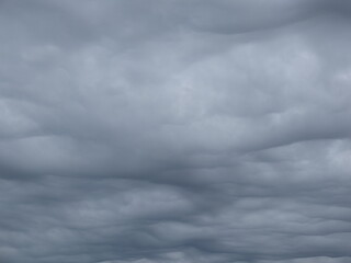 Dramatically sky before the snow with clouds 