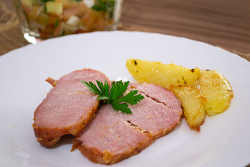Lombo assado com batatas 