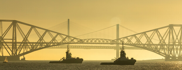 Naklejka premium The Three bridges of Edinburgh