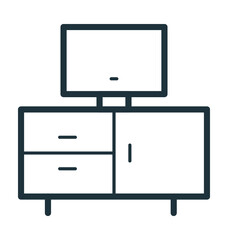 Tv Stand Vector Icon