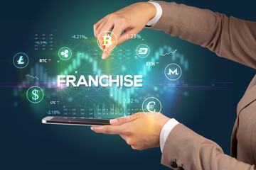 Close-up of a touchscreen with inscription