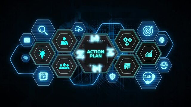 Business, Technology, Internet and network concept. Concept meaning proposed strategy or course of actions for certain time