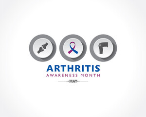 Vector Illustration of Arthritis Awareness Month observed each year in May.