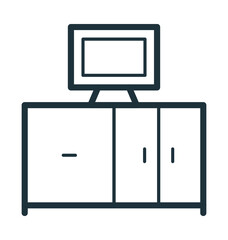 Tv Stand Vector Icon