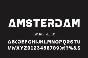 minimal alphabet font, dark  style  vector background, typeface design