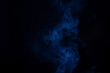 Blue and pink steam on a black background.