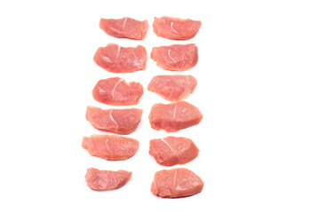 Turkey fillet isolated on a white background.