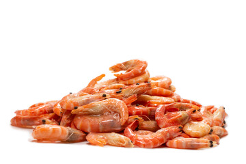 Shrimps isolated on a white background.