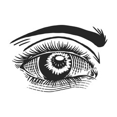 Vintage illustration of human eye