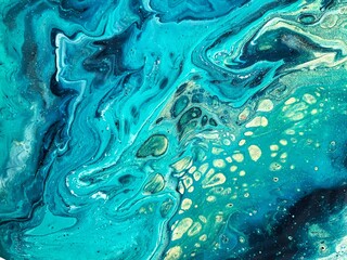 Naklejka premium Modern Art. Alcohol Ink Stains. Abstract Artwork. Alcohol Ink Stains. Modern Art. Green Alcohol Ink Stains. Alcohol Ink Stains.